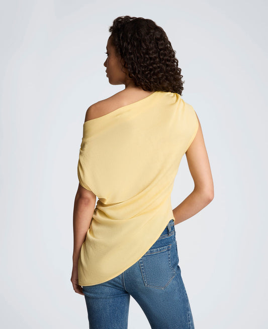 Asymmetrical Drape Neck Top