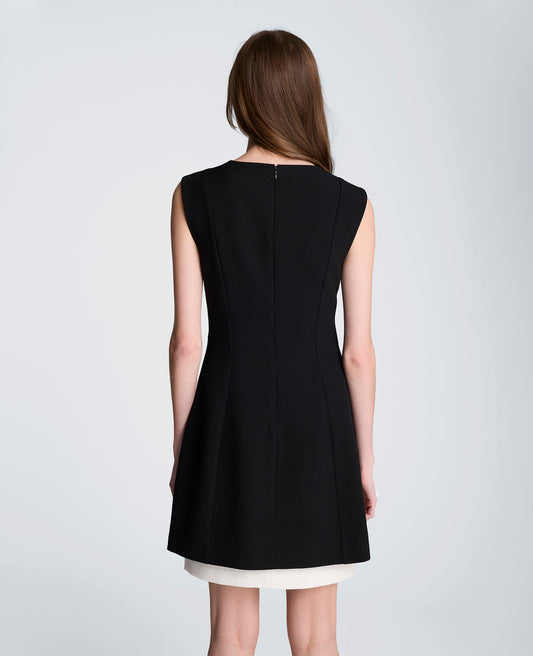 Color Block Hem Mini Fit and Flare Dress