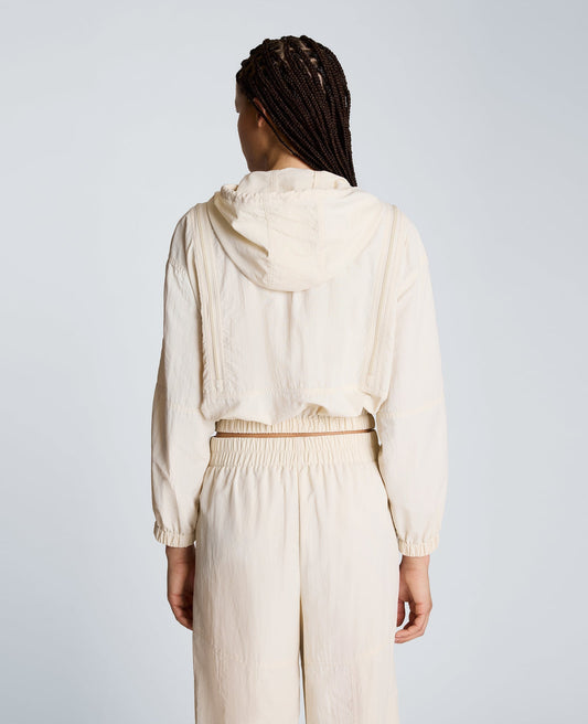 Zip Shoulder Hoodie with Front Zip