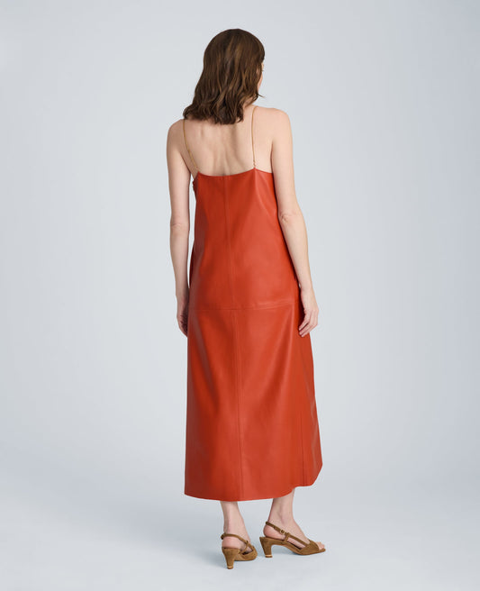 Metal Strap Midi Slip Dress