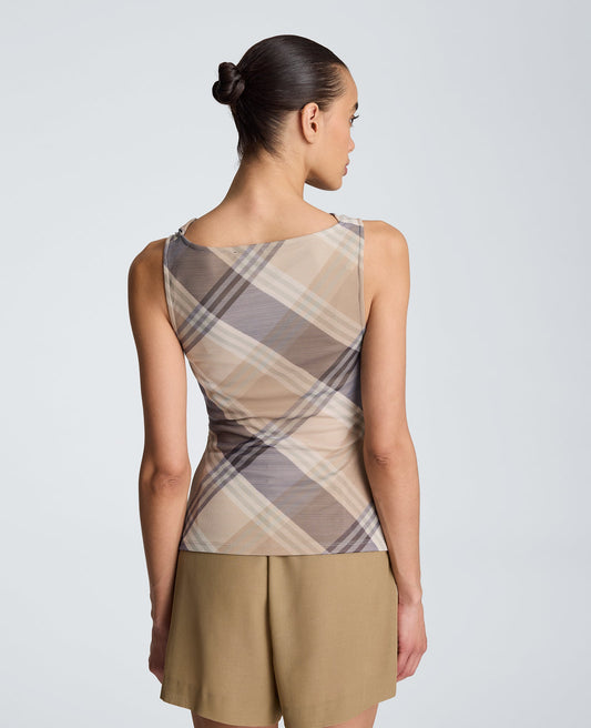 Asymmetrical Cowl Boat Neck Top