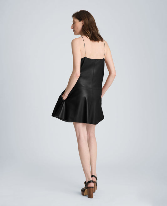 Metal Strap Mini Slip Dress