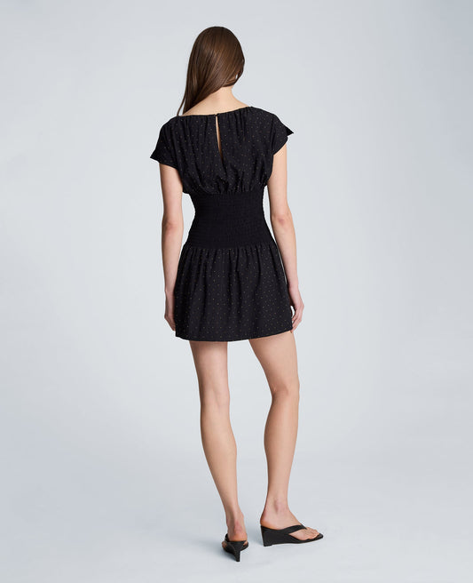 Smocked Waist Mini Dress
