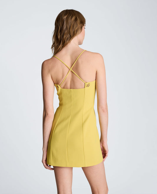 Square Neck Grommet Mini Dress