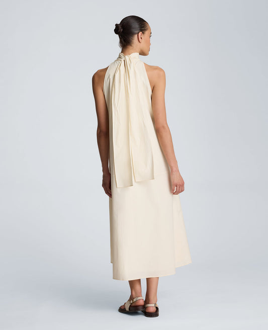 Tie Back Halter Midi Dress