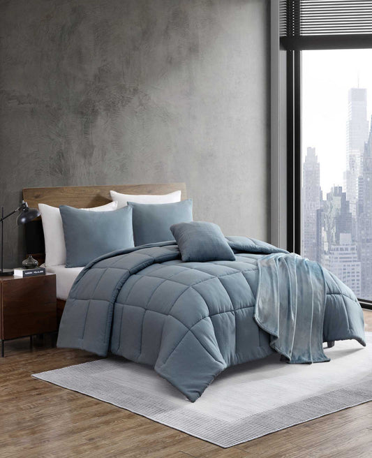 Stonewashed Solid Comforter Set