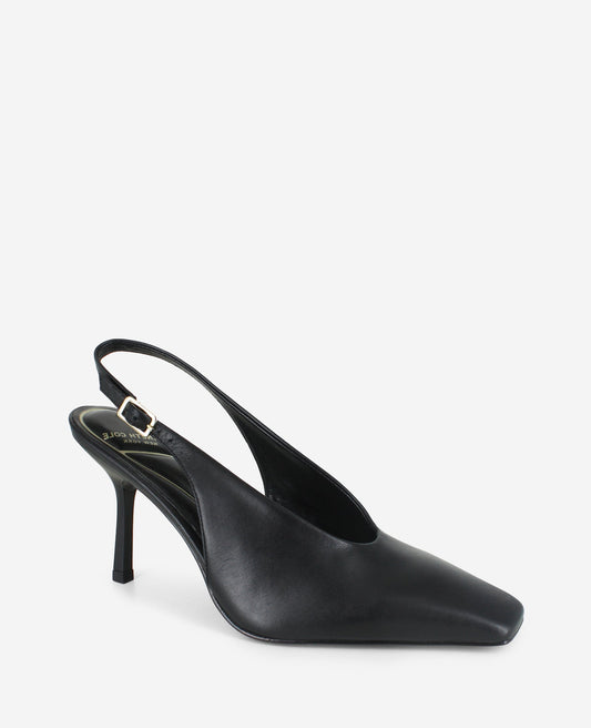 Aerial Leather Slingback Heel