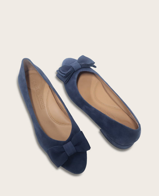 GENTLE SOULS - Atlas Suede Bow Flat