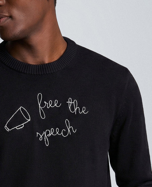 Lingua Franca Free The Speech Unisex Cotton Crewneck Sweater