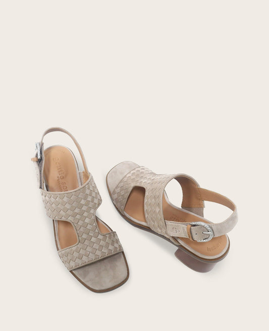 GENTLE SOULS - Manda Woven Leather Heel Sandal