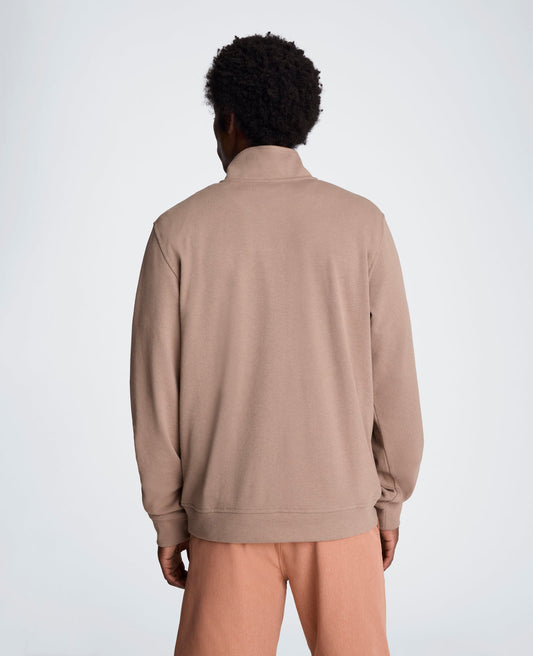Hidden Placket Quarter Zip Sweater