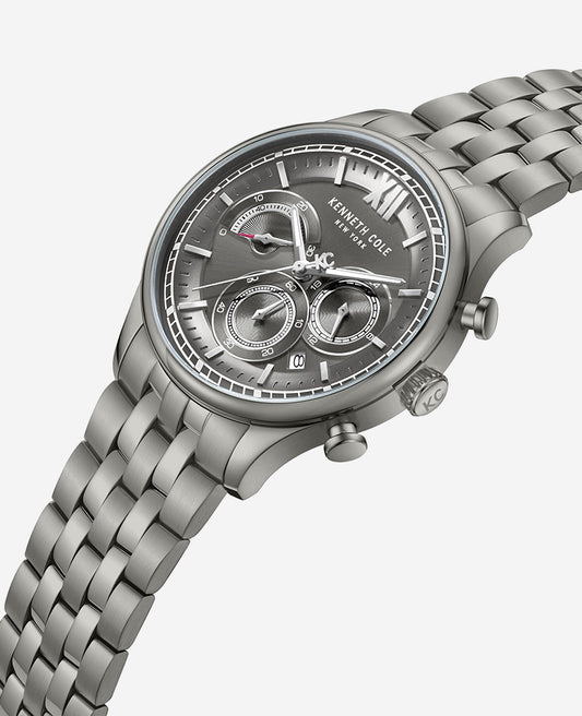 Dress Sport Chronograph Stainless Steel Bracelet Watch