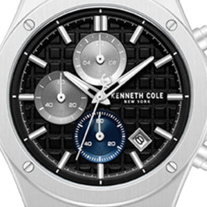 Dress Sport Chronograph Black Dial Stainless Steel Bracelet Watch