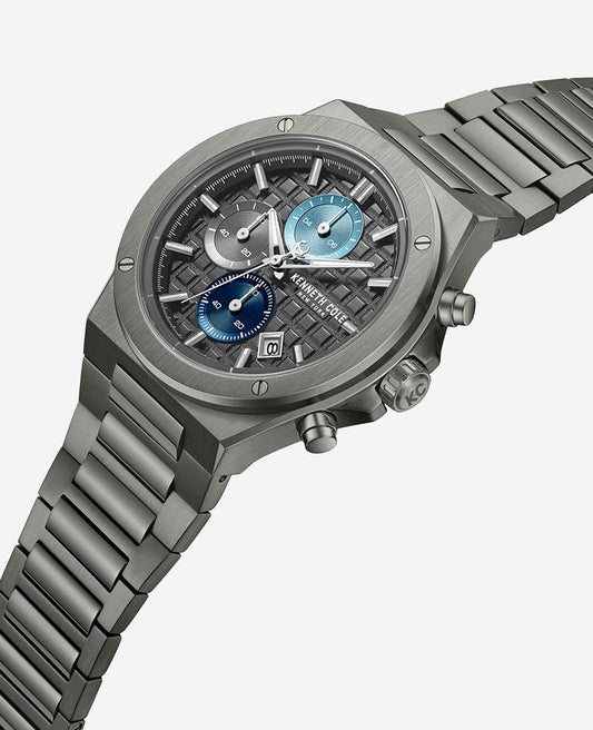 Dress Sport Chronograph Multi Tone Dial Stainless Steel Bracelet Watch