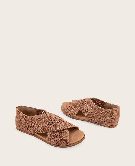 GENTLE SOULS - Laniey Knit X-Band Leather Sandal