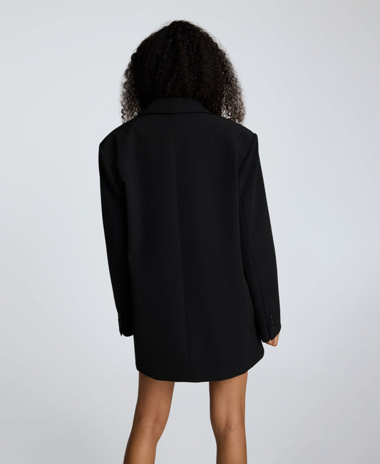 Luxe Twill Two Button Boyfriend Jacket