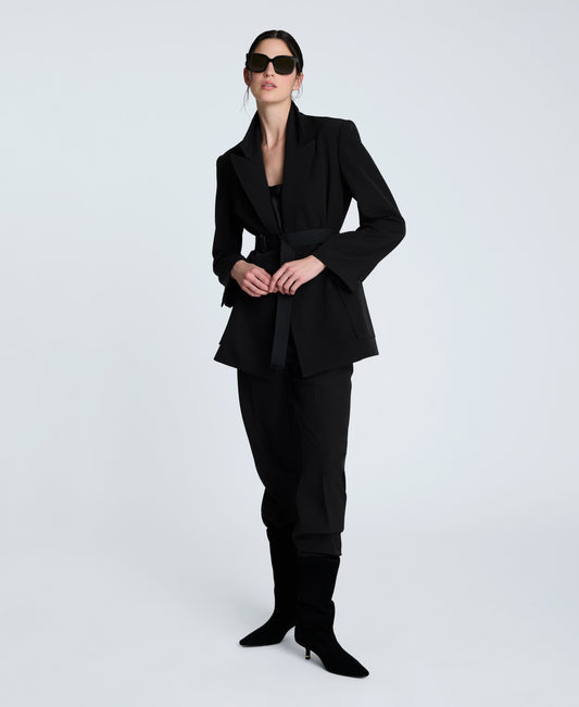 Luxe Twill Slim One Button Jacket