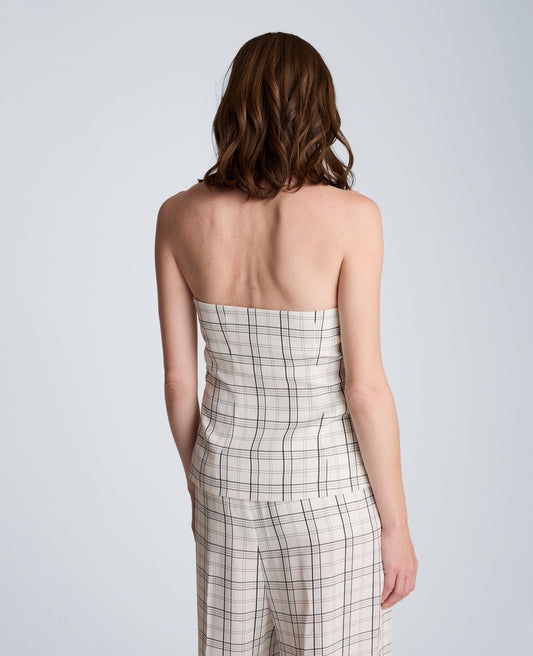 Halter Neck Bustier with Pleats at Waist