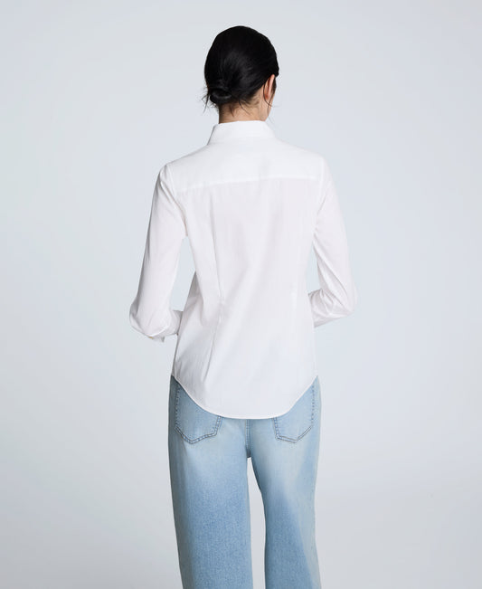 Poplin Button Front Shirt