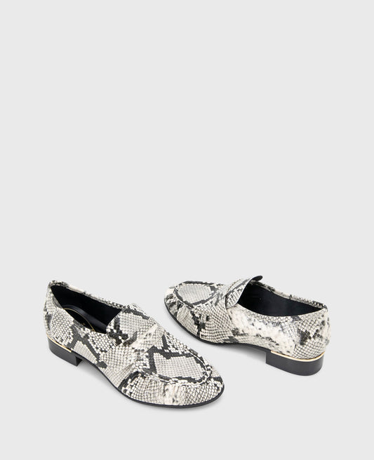 Reece Embossed Snake Penny Loafer