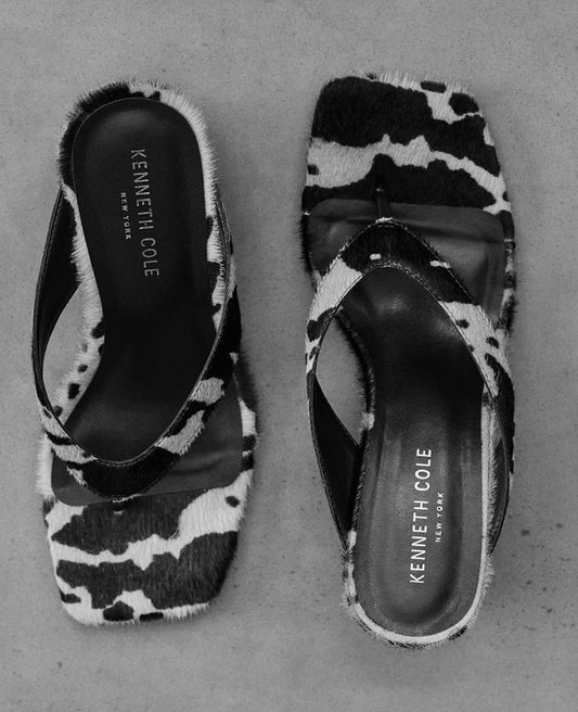 Susannah Calf Hair Thong Wedge Sandal