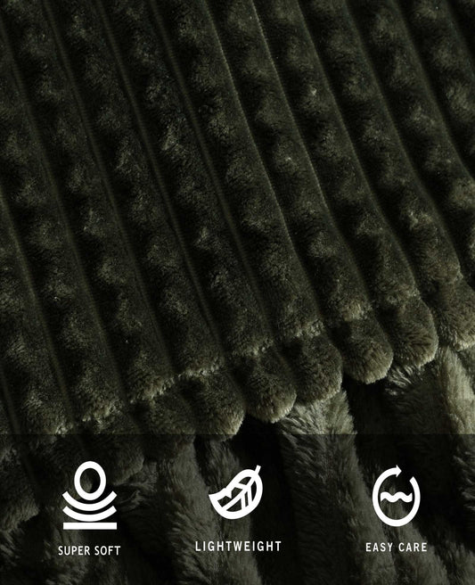 Textured Solid Throw Blanket