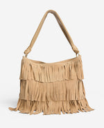 Fringe Slouch Hobo Bag