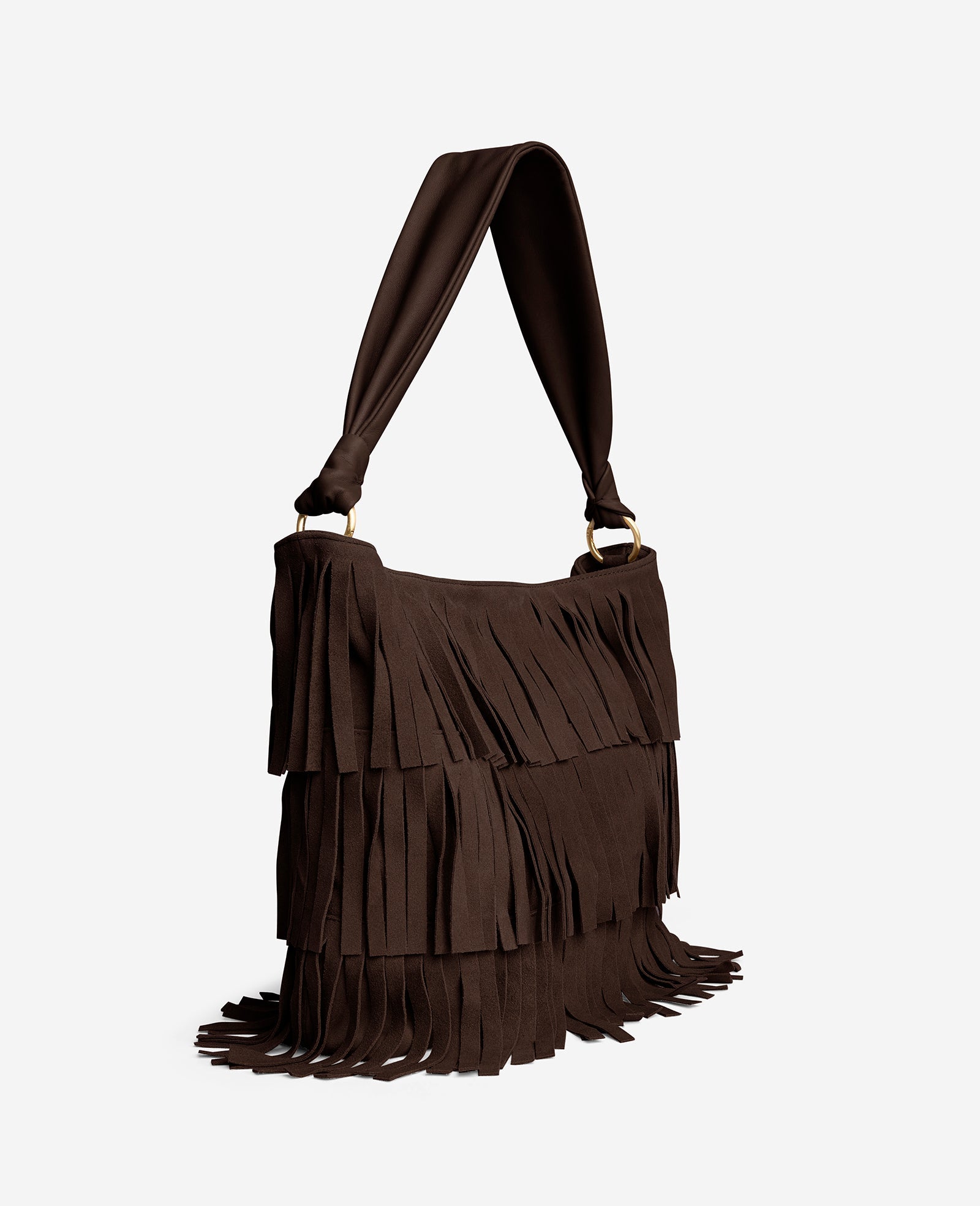 Fringe Slouch Hobo Bag