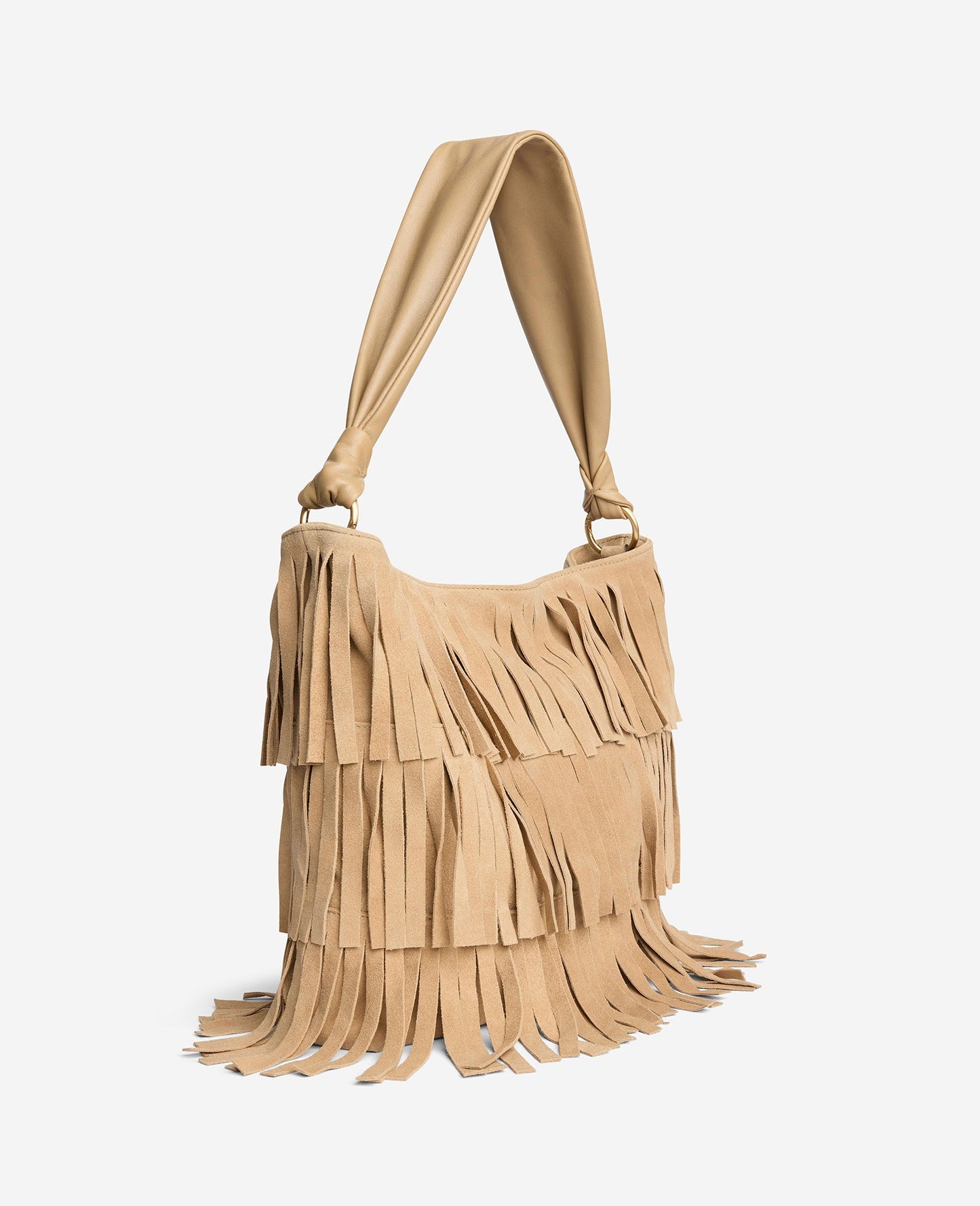 Fringe Slouch Hobo Bag