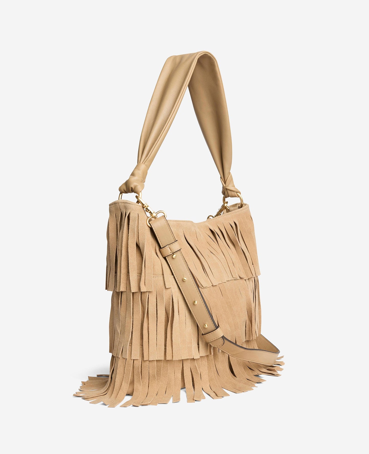 Fringe Slouch Hobo Bag