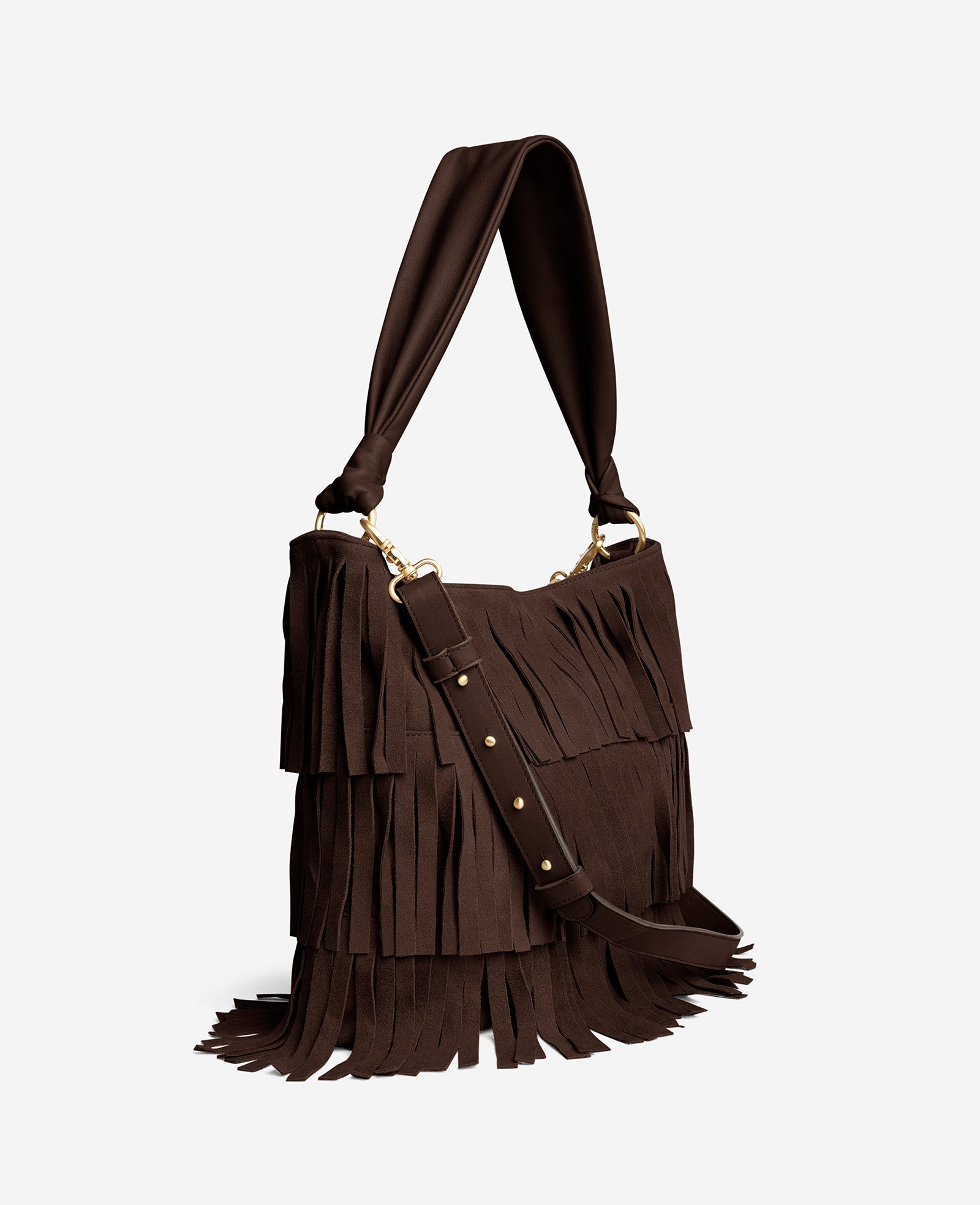 Fringe Slouch Hobo Bag
