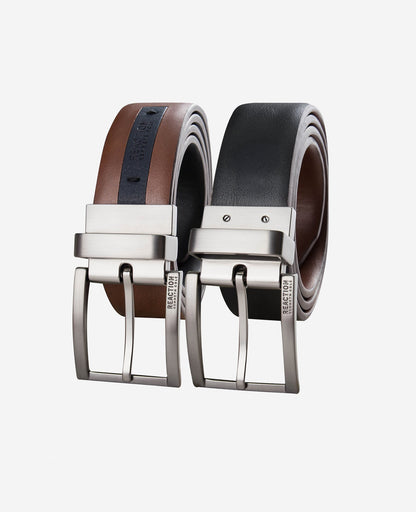 Stretch Reversible Logo Inset Tab Belt