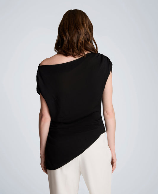 Asymmetrical Drape Neck Top