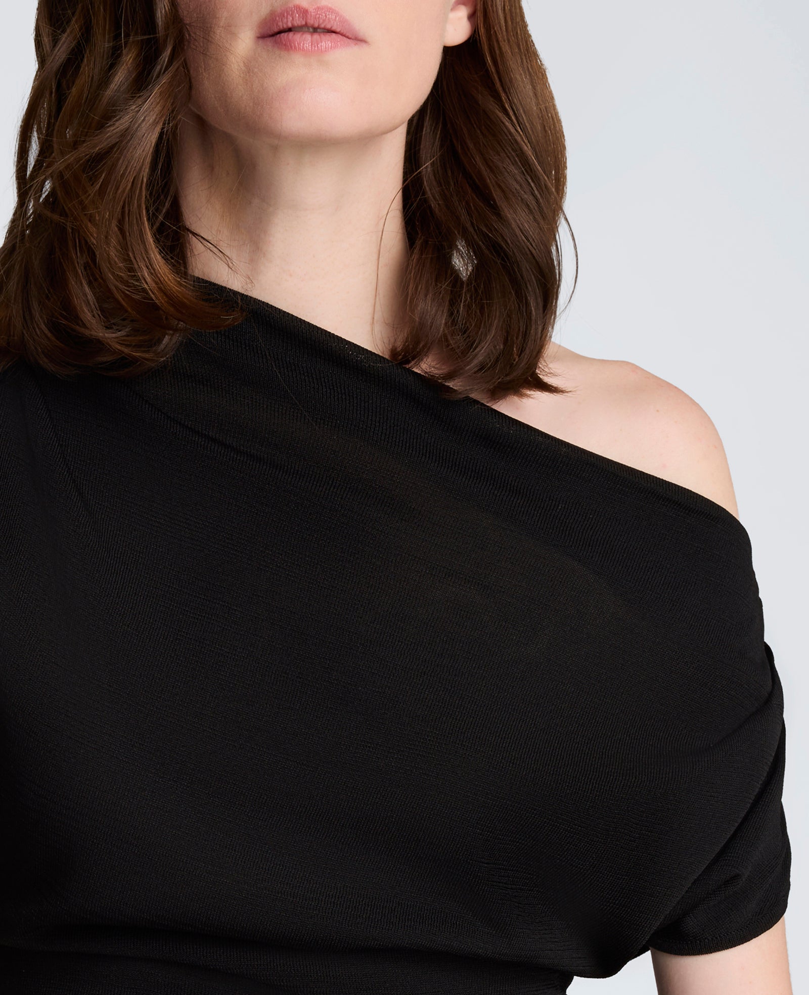 Asymmetrical Drape Neck Top