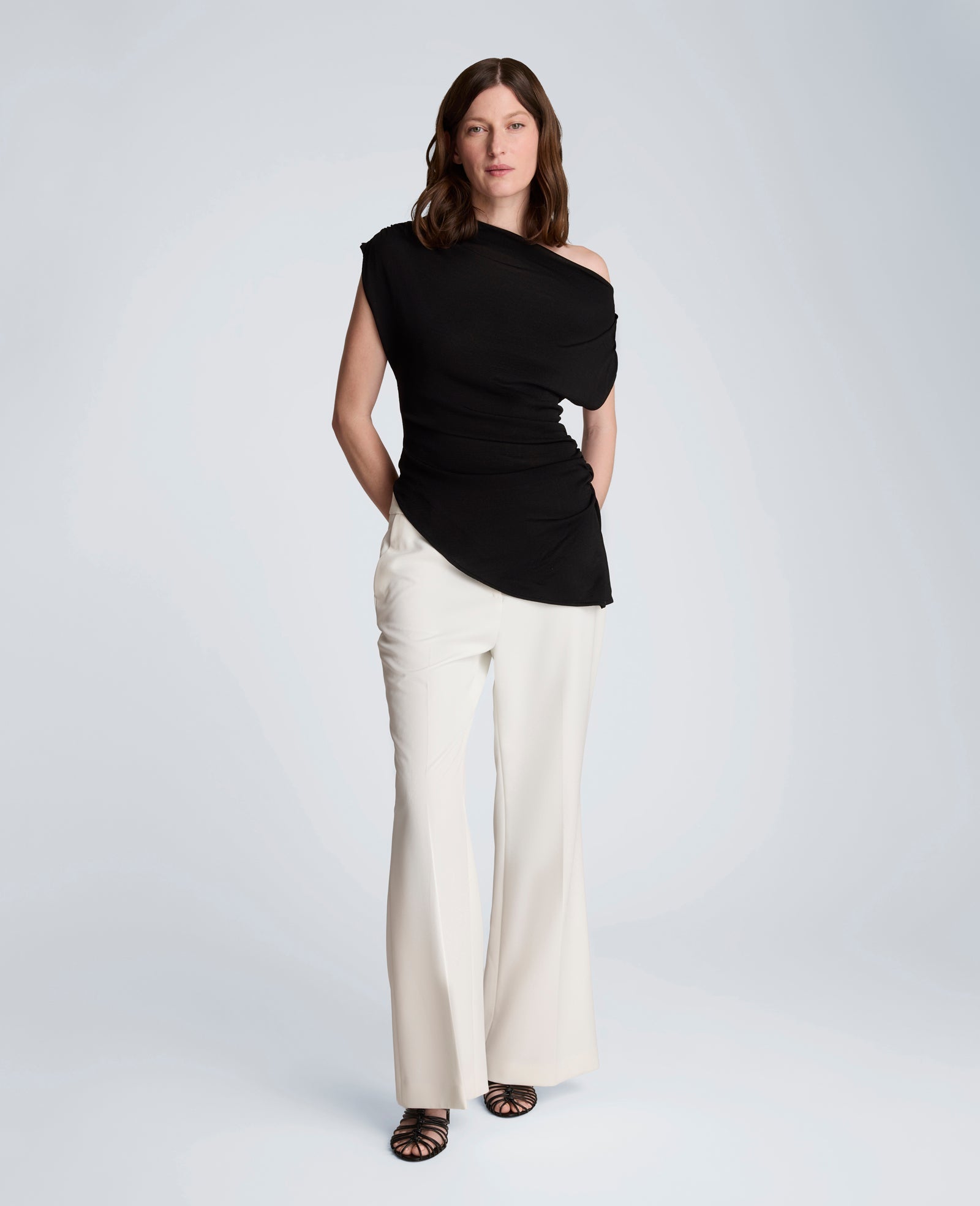 Asymmetrical Drape Neck Top