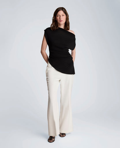 Asymmetrical Drape Neck Top