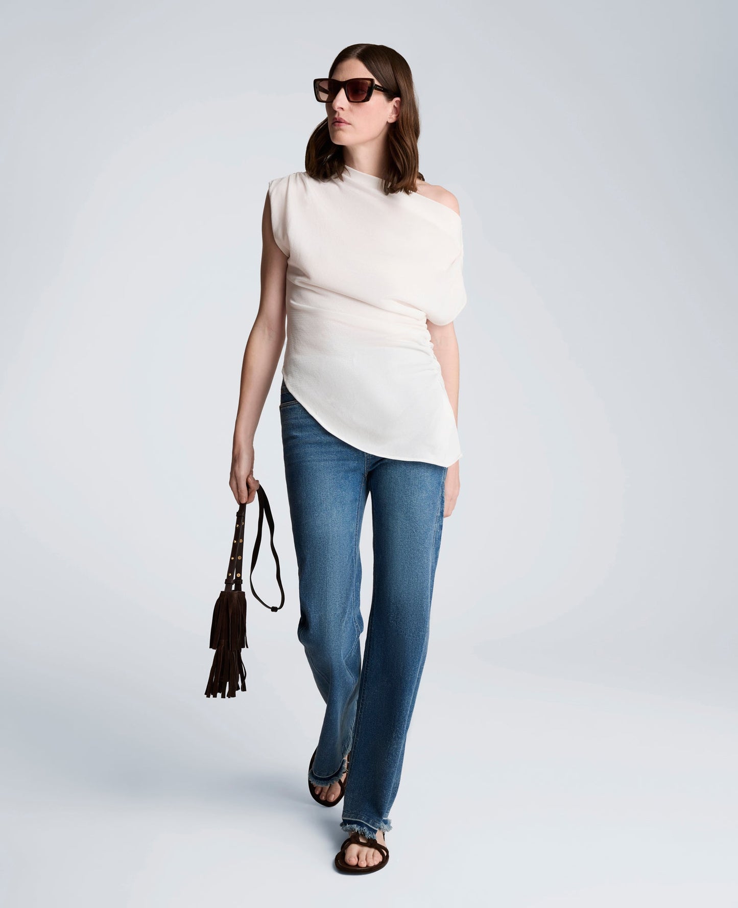 Asymmetrical Drape Neck Top