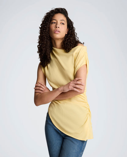 Asymmetrical Drape Neck Top
