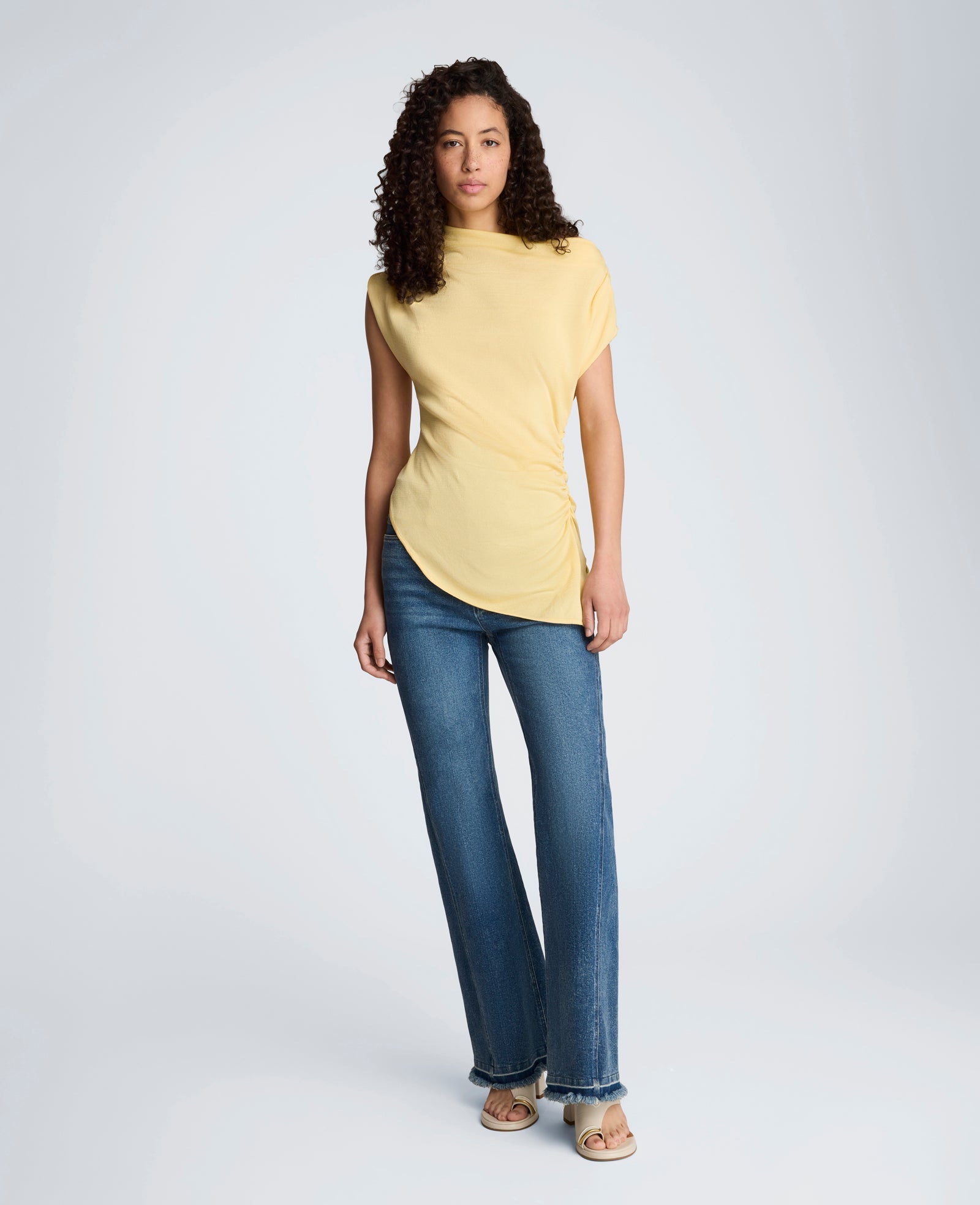 Asymmetrical Drape Neck Top
