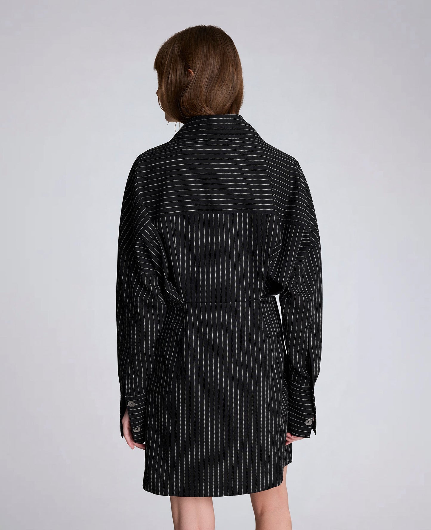 Pinstripe Shirt Dress