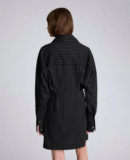 Pinstripe Shirt Dress