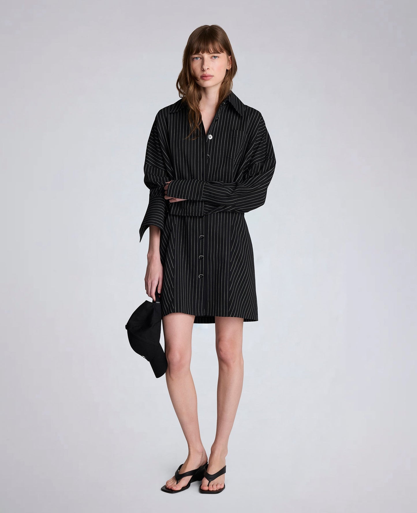Pinstripe Shirt Dress