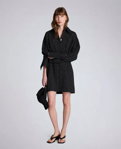 Pinstripe Shirt Dress