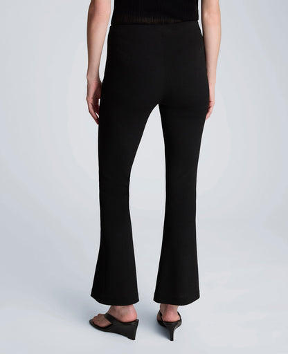 Textured Knit Pull On Flare Pant with Inner Short