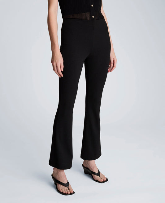 Textured Knit Pull On Flare Pant with Inner Short