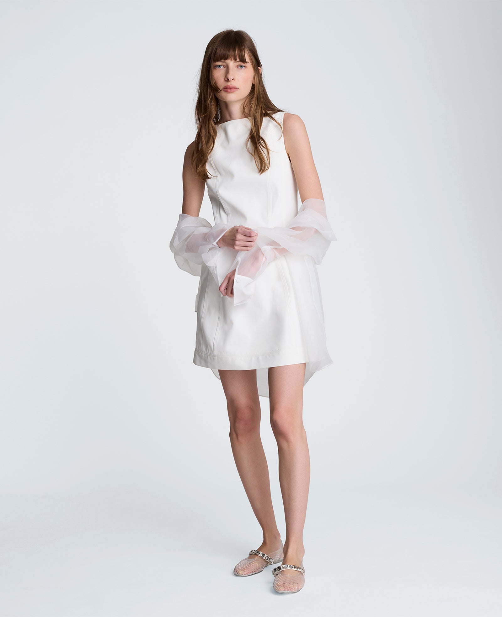 Boat Neck Sculpt Mini Dress