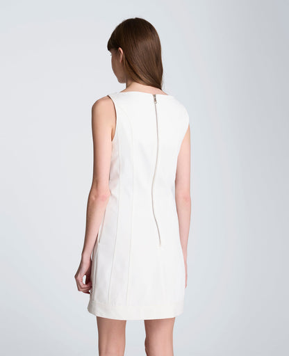 Boat Neck Sculpt Mini Dress