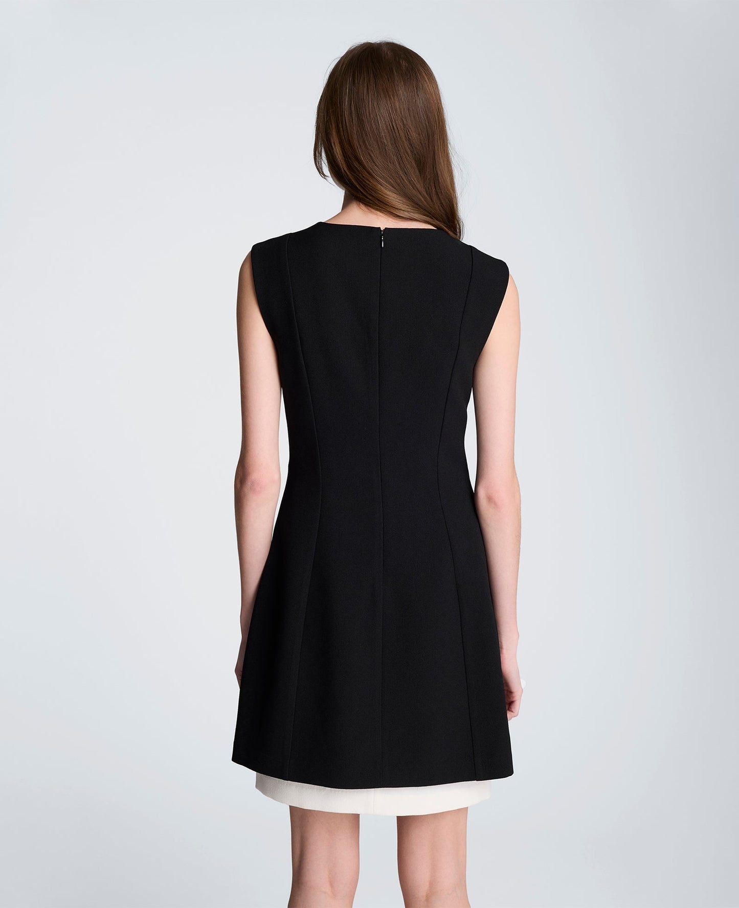 Color Block Hem Mini Fit and Flare Dress