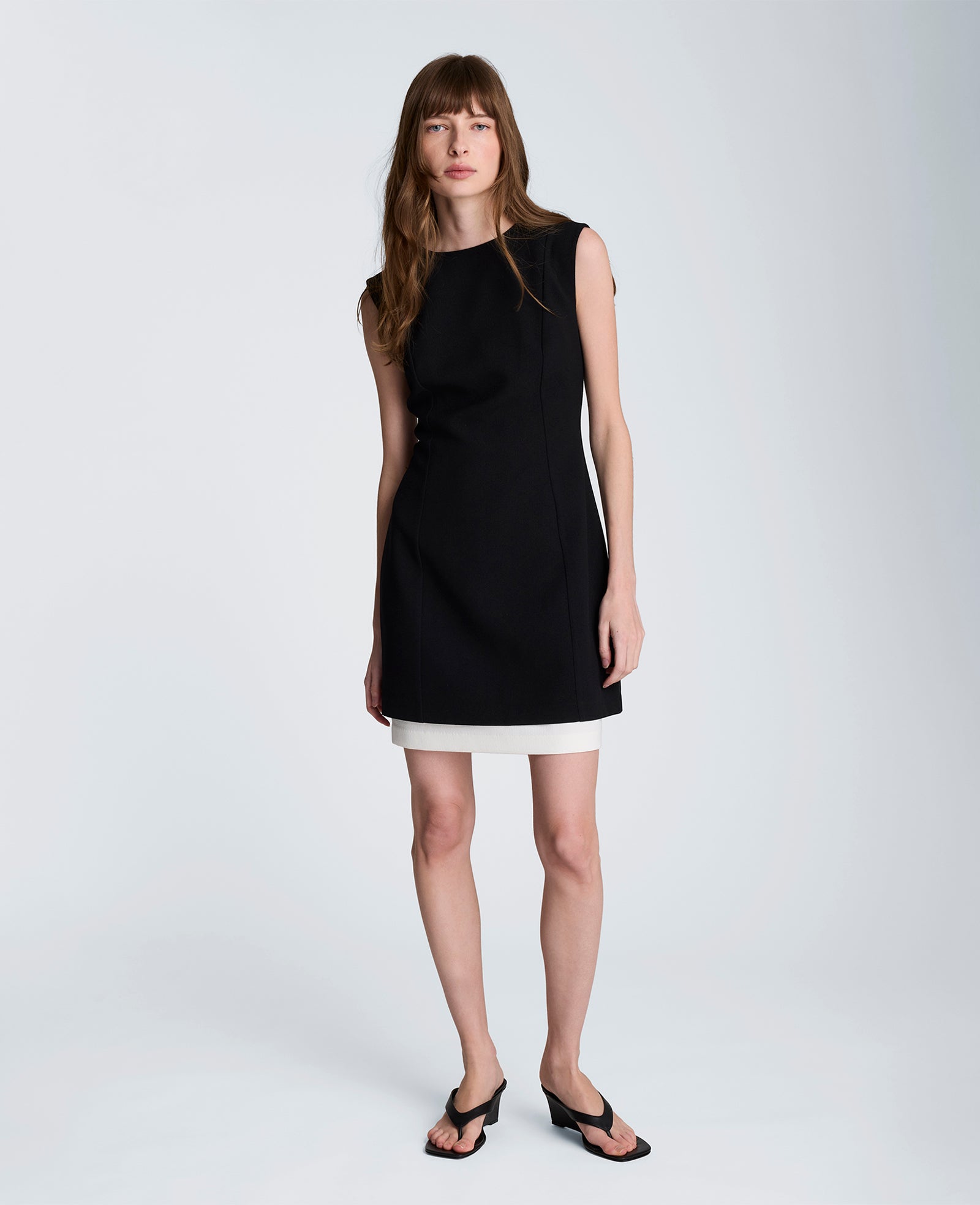 Color Block Hem Mini Fit and Flare Dress