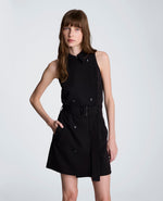 Sleeveless Short Trench Dress